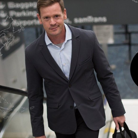 BETABRAND Gray The Best Wrinkle Free Travel Blazer Jacket sz M Men's Sportscoat - Picture 1 of 11